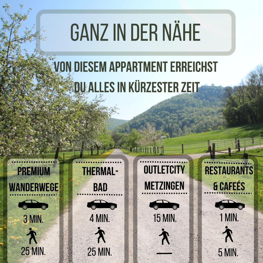 Moderne, Helle 1 Zimmer-Wohnung In Citylage Bad Urach Ngoại thất bức ảnh